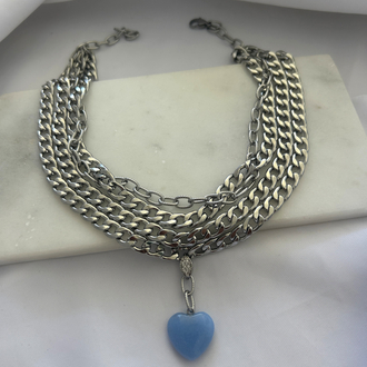 Blue Heart Choker