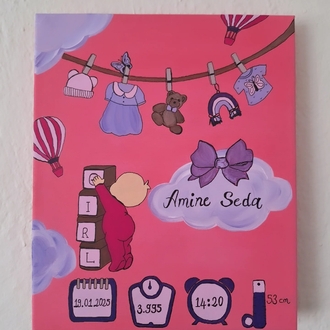 Kız Bebek Anı Tablosu