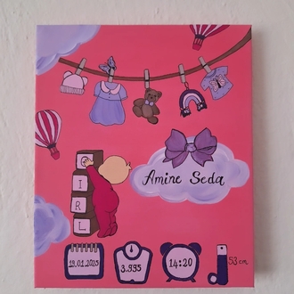 Kız Bebek Anı Tablosu