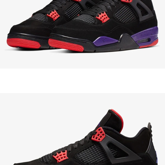 Jordon 4 Retro Black-Purple