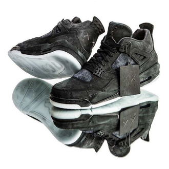 Nike Air Jordon 4 xKaws Black