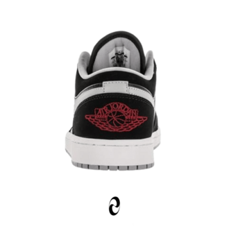 Air Jordan 1 Low Black Gym Red Wolf Grey White