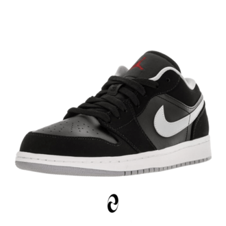 Air Jordan 1 Low Black Gym Red Wolf Grey White