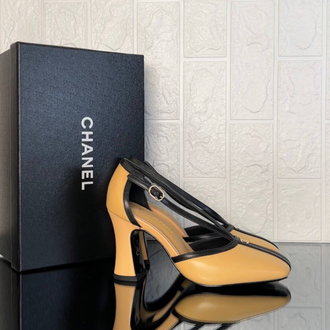 Chanel Lambskin & Patent Calfskin Camel Topuklu (İthal)