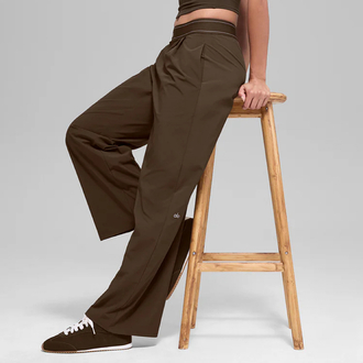 Alo Yoga Suit Up Trouser Kahverengi Pantolon (Regular)