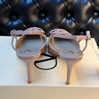 Valentino VLogo Signature slingback pumps Rugan Pembe (Premium)