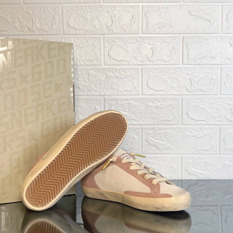 Golden Goose Kadın Super Star Krem Pembe Sneaker (İthal)