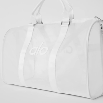 Alo Yoga Çanta Beyaz Big Sheer Duffle Bag White (Premium)