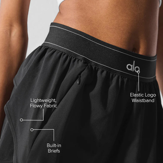Alo Yoga Kadın Şort Paraşüt Siyah (OUTLET)