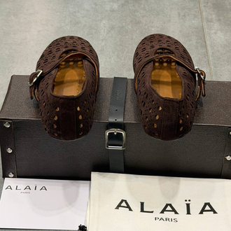 ALAÏA BALLET FLATS VIENNE IN SUEDE (Premium)