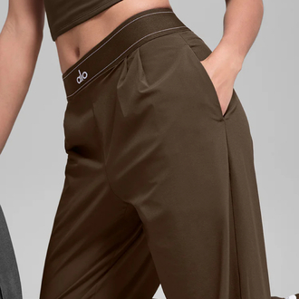 Alo Yoga Suit Up Trouser Kahverengi Pantolon (Regular)