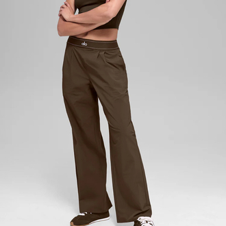 Alo Yoga Suit Up Trouser Kahverengi Pantolon (Regular)