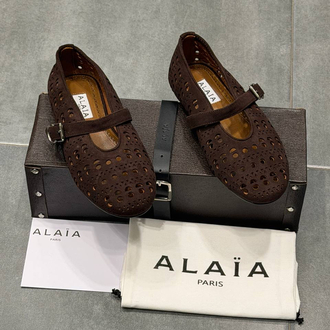 ALAÏA BALLET FLATS VIENNE IN SUEDE (Premium)