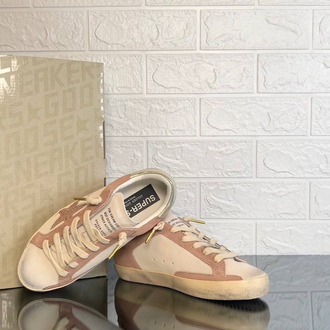 Golden Goose Kadın Super Star Krem Pembe Sneaker (İthal)