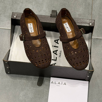 ALAÏA BALLET FLATS VIENNE IN SUEDE (Premium)