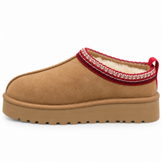 UGG Tasman Platform Chestnut Red | Kadın Terlik