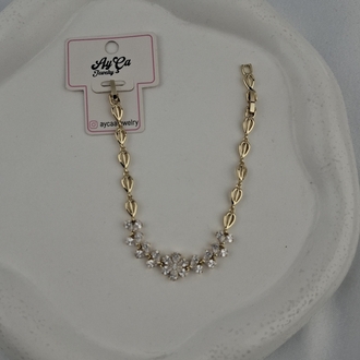 Çiçek Desen 14k Bileklik