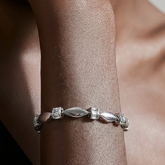 Crystal Motion Silver Bileklik