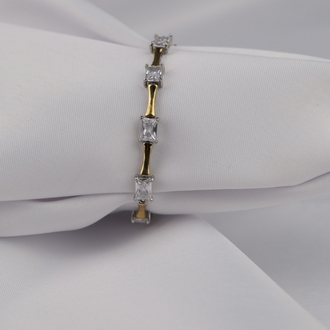 14K Gold Zirkon Taş Bileklik