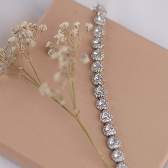 Zirkon Taşlı Silver Bileklik