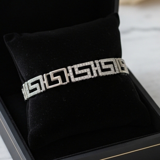 Taş Detaylı Silver Bileklik