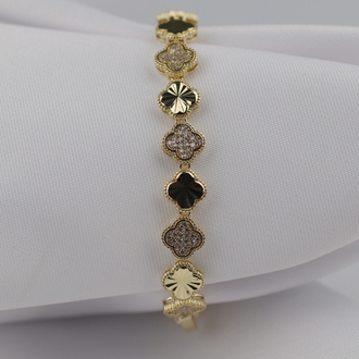 14k Gold Taş Detaylı Vıp Bileklik