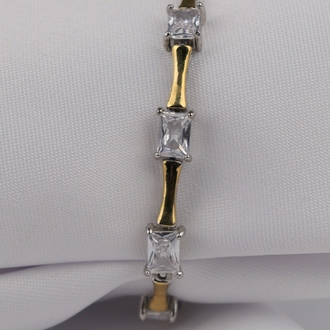 14K Gold Zirkon Taş Bileklik