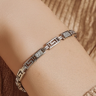 Zirkon Taşlı Silver Bileklik