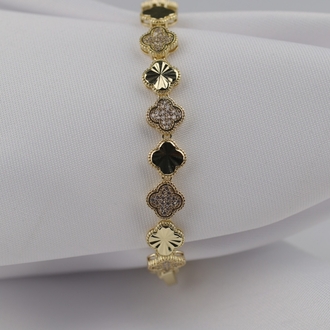 14k Gold Taş Detaylı Vıp Bileklik