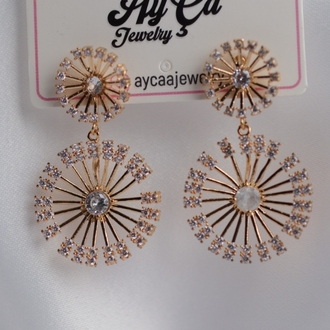 Işıltı Çemberi Rose Gold Küpe 