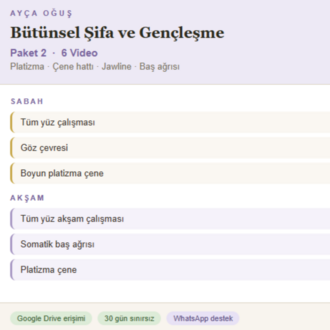 PAKET 2: Platizma & Çene Hattı Paketi (6 Video)