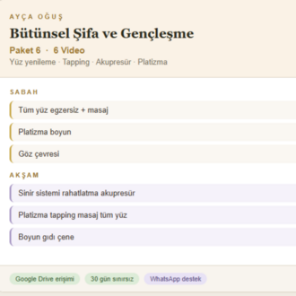 PAKET 6: Yüz Yenileme & Tapping Paketi (6 Video)