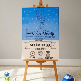 Yenidoğan İlk Künye Prens Bebek Tablosu 