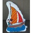 Yelkenli Temalı İsimli Yastık (55 cm)