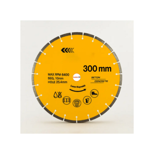 Beton Kesme Testere Lazer Kaynaklı 300 x 25.4 x 10mm