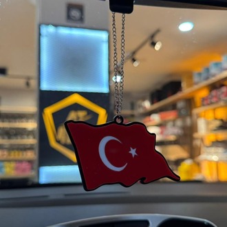 TÜRK BAYRAĞI AYNA SÜSÜ PLEKSİ 3D