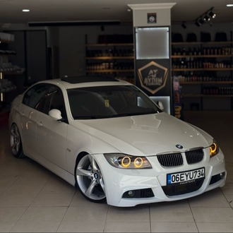 BMW E90 / E36 / E46 / E92 UYUMLU BEYAZ + AMBER ÇİFT RENK KRİSTAL ANGEL TAKIMI 4LÜ