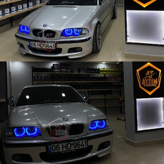 BMW E46 / 4LÜ U TİP ANGEL SETİ 64 RENK TELEFON KONTROLLÜ