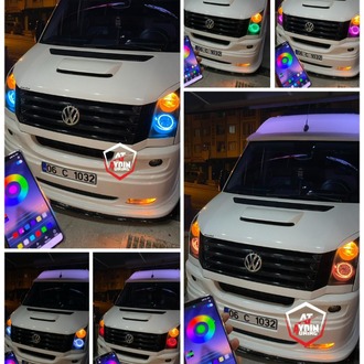 VOLKSWAGEN VOLT CRAFTER / O TİP ANGEL SETİ 64 RENK TELEFON KONTROLLÜ