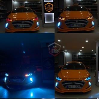 HYUNDAİ ELANTRA / 4LÜ U TİP ANGEL SETİ 64 RENK TELEFON KONTROLLÜ