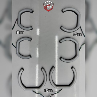 HER ARACA UYUMLU FAR İÇİ U TİP ANGEL 64 RENK TELEFON KONTROLLÜ 120MM
