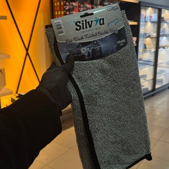 SİLVİA CAR WASH TWİSTED DOUBLE WAY OTO KURULAMA BEZİ GRİ 40X60 PREMİUM