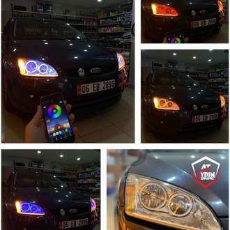 FORD FOCUS 2 / 4LÜ O TİP ANGEL SETİ 64 RENK TELEFON KONTROLLÜ