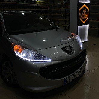 FAR İÇİ KRİSTAL LED 16 LEDLİ TELLİ SELAMLAMALI VE KAYAR SİNYALLİ