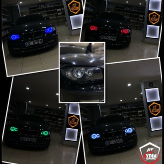 BMW 116 / 4LÜ O TİP ANGEL SETİ 64 RENK TELEFON KONTROLLÜ