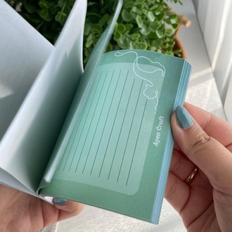 A6 Green Cat Notepad