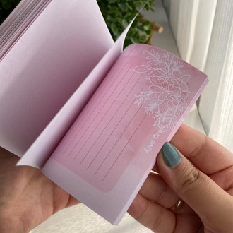 A6 Pink Flower Notepad