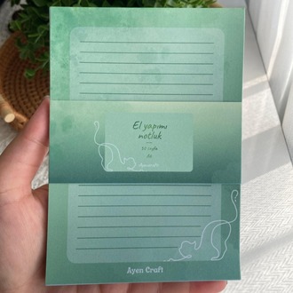 A6 Green Cat Notepad