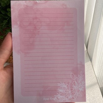 A6 Pink Flower Notepad