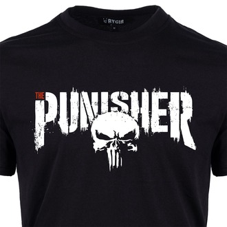 The Punisher Baskılı Tişört Siyah